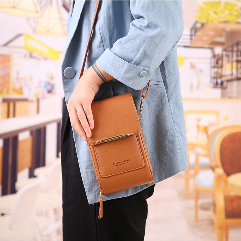 Rachel Phone Bag - Brown